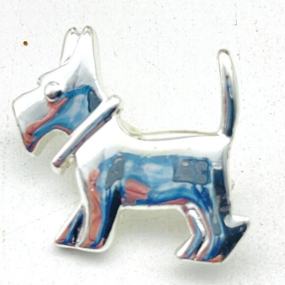 Scottish Terrier Dog Scatter Pin Silver Tone Scottie Pet Animal Canine Classic - Picture 1 of 6